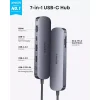 USB-C Hub Anker, 2 x USB-A 3.0 - 2 x USB-C - 1 x HDMI - 1 x SD - 1 x microSD, Sivý A83D2HA1 thumbnail