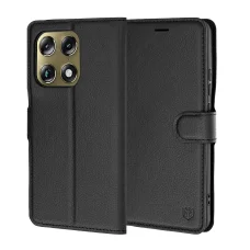 Techsuit - Kožené flipové puzdro - Motorola Signature - Čierne puzdro