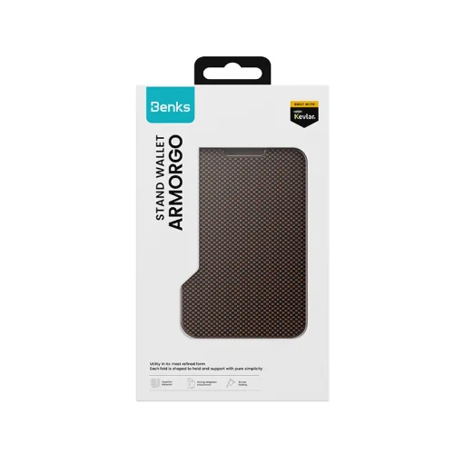 Puzdro Benks Wallet Magnetic ArmorGo Kevlar Stand Gold - 13