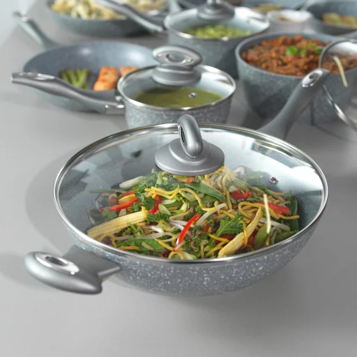 Salter BW02772G2MOR Marblestone wok 28 cm szürke - 2