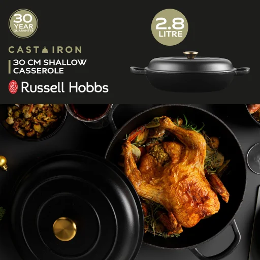 Russell Hobbs RH02525BEU7 liatinový hrniec 30 cm, čierny - 3