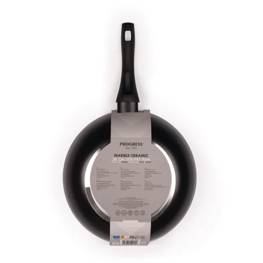 Progress BW12915EU7 márvány kerámia bevonatú 28 cm-es wok serpenyő - 6