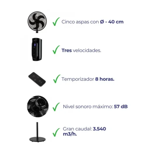 Stojanový ventilátor Jata JVVP3063 - 10