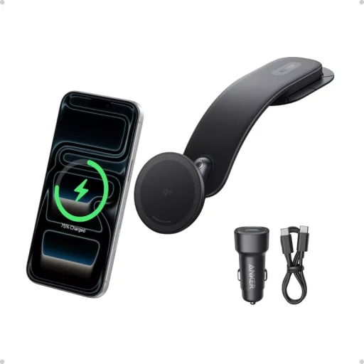 Anker Nano vezeték nélküli autós töltő, 15W, 1.67A, fekete B2216H11 - 3