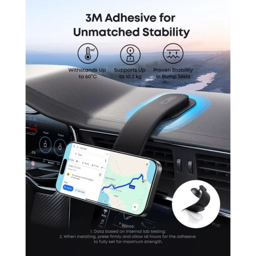 Anker Nano vezeték nélküli autós töltő, 15W, 1.67A, fekete B2216H11 - 5
