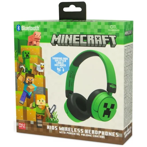 OTL Minecraft Creeper bezdrôtové detské slúchadlá na uši - 10