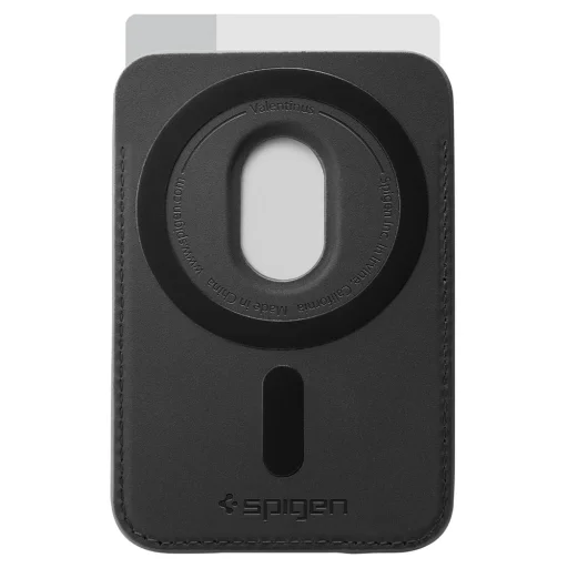 Valentinus Wallet MagFit (AFA11337) Spigen - max. 5 kariet s ľahkým prístupom, minimalistické prevedenie, PU koža - Čierna - 5