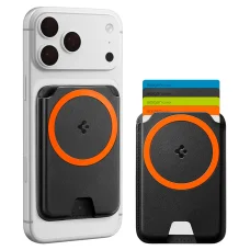 Spigen Valentinus Wallet MagFit+ (AFA11336) Čierna - pre 5 kariet, ľahký prístup, minimalistické vyhotovenie, PU koža