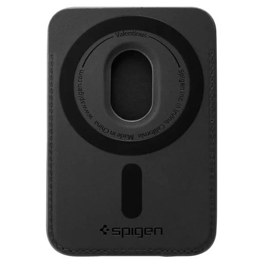 Spigen Valentinus Wallet MagFit+ (AFA11336) Fekete - 5 kártyához, könnyű hozzáférés, minimalista kivitelezés, PU bőr - 4