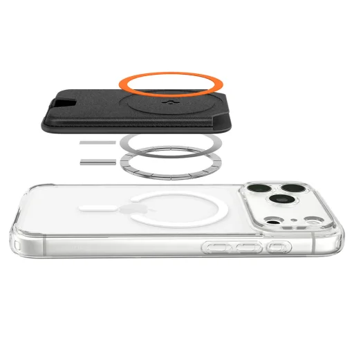 Spigen Valentinus Wallet MagFit+ (AFA11336) Fekete - 5 kártyához, könnyű hozzáférés, minimalista kivitelezés, PU bőr - 5