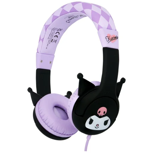 Detské on-ear slúchadlá OTL Kuromi s gumenými ušami - 2