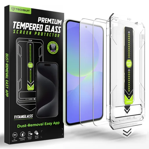 Samsung Galaxy A36 5G / A37 5G Priehľadné Techsuit TitanGlass CrystalHD (balenie 2 ks) ochranné tvrdené sklo [Kompatibilné s odomykaním odtlačkom prsta] - 1