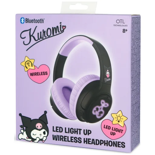 Bezdrôtové LED svietiace slúchadlá na uši OTL Kuromi - 9