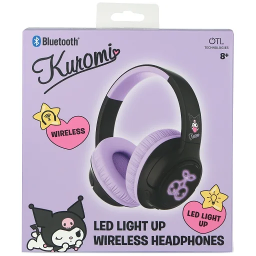 Bezdrôtové LED svietiace slúchadlá na uši OTL Kuromi - 8