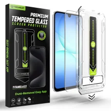 Samsung Galaxy A16 4G / A16 5G / A17 4G / A17 5G Átlátszó Techsuit TitanGlass CrystalHD [Ujjlenyomat oldással kompatibilis] üvegfólia