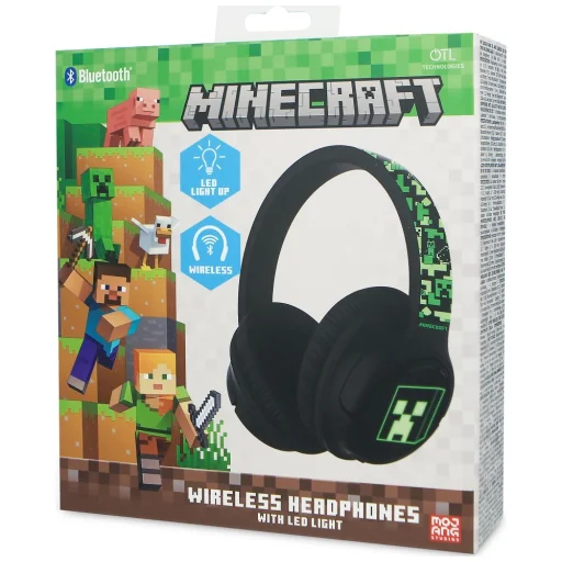 OTL Minecraft LED svietiace bezdrôtové Bluetooth slúchadlá na uši - 8
