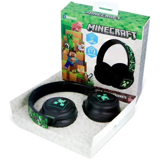 OTL Minecraft LED svietiace bezdrôtové Bluetooth slúchadlá na uši - 6