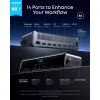 Anker Prime Hub, 3 x USB-A - 4 x USB-C - 1 x DisplayPort - 2 x HDMI - 1 x Jack 3.5mm - 1 x RJ45 - 1 x SD - 1 x microSD, Sivá A83B33A1 thumbnail