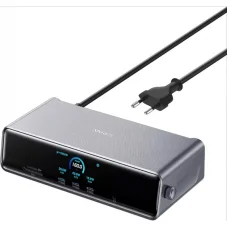 Anker Prime Hub, 3 x USB-A - 4 x USB-C - 1 x DisplayPort - 2 x HDMI - 1 x Jack 3.5mm - 1 x RJ45 - 1 x SD - 1 x microSD, Sivá A83B33A1