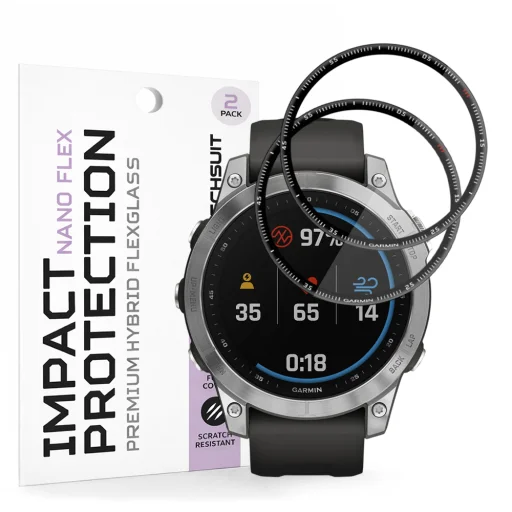 Garmin Fenix 7 / 7 Pro Čierne Techsuit - Nano Flex (balenie 2 ks) ochranné sklo - 1