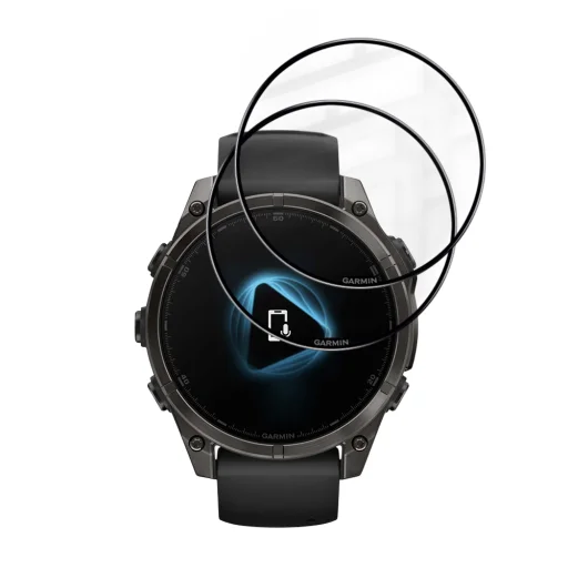 Garmin Fenix 8 / Fenix 8 Pro 47mm Čierne Techsuit Nano Flex ochranné sklo (balenie 2 ks) - 2