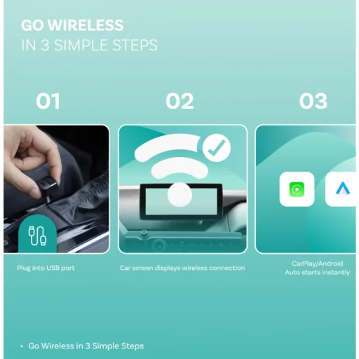 Vezeték nélküli Carplay / Android Auto Adapter Ottocast Mini Pico Style A iPhone / Android sorozathoz, Fekete CA525-T - 6