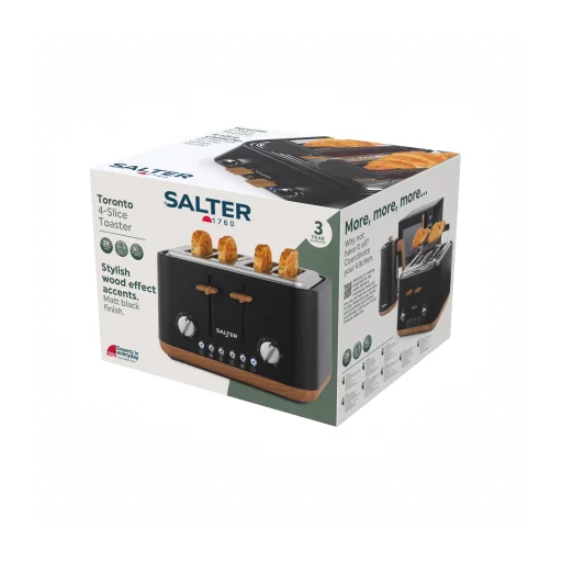 Salter EK5823BLKVDE Toronto hriankovač na 4 plátky - 10