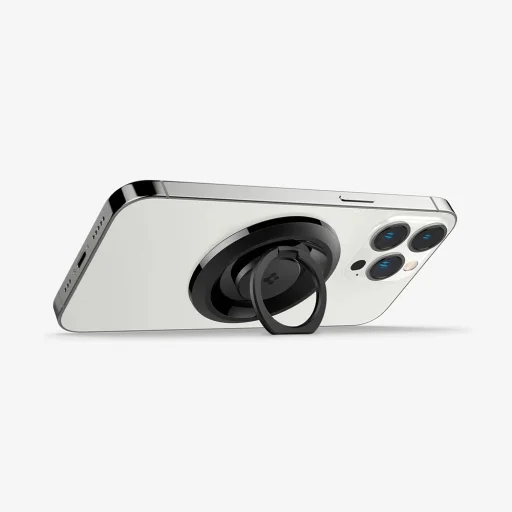 Spigen - Držiak na telefón O-Mag OM100 (AMP03120) - Dizajn odolný voči poškriabaniu, Silné magnetické uchytenie, 360° rotácia - Čierna - 6