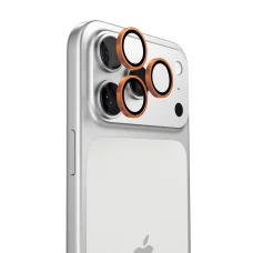 iPhone 17 Pro / iPhone 17 Pro Max Oranžové ochranné sklo na kameru Torras Lensguard