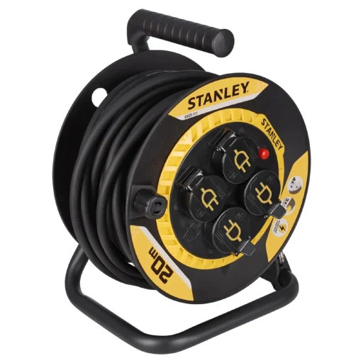 Káblový bubon STANLEY, max. 3000 W, IP44, kábel H07RN-F 3G1,5 mm² 20 m, exteriérové a interiérové vyhotovenie - 2