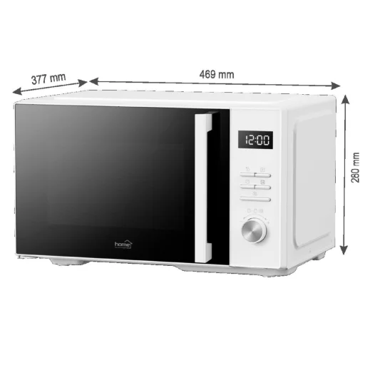 HOME HGMH25GR mikrohullámú sütő, 25 liter, grillfunkció, 25l, fehér, 900 W, digitális, 5 fokozat, gyerekzár - 6