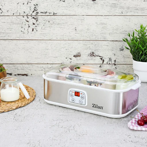 Zilan ZLN6104 joghurtkészítő, 25 W, 1,4 liter kapacitás, 8db üvegedény, állítható hőmérséklet, időzítő, automatikus kikapcsolás - 5
