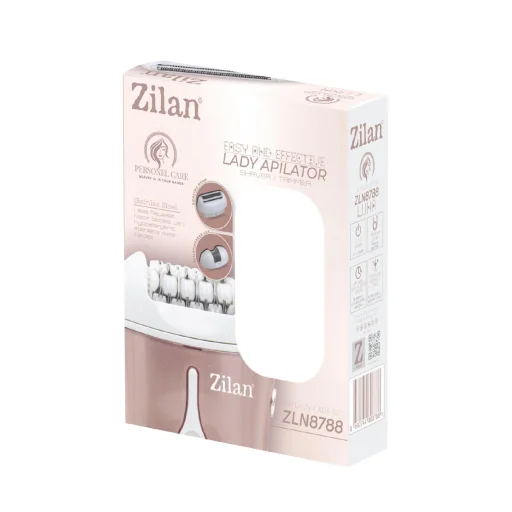 Zilan ZLN8788 epilátor, nerezové čepele, vymeniteľná hlava, 2 rýchlosti, bezdrôtová prevádzka - 8