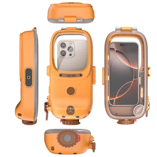 4smarts Shark Universal 15m vízálló univerzális telefontok narancssárga tok - 2