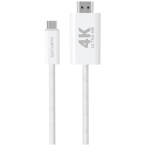 4smarts USB-C - HDMI kábel 2 m biely - 3