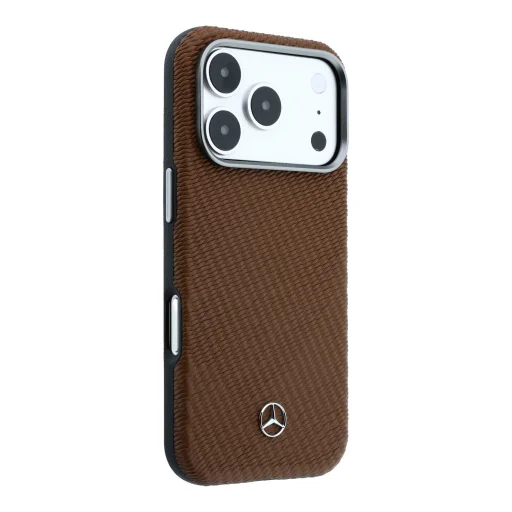 Mercedes PU bőr félborítású MagSafe tok iPhone 17 Pro Max-hoz Camel - 4