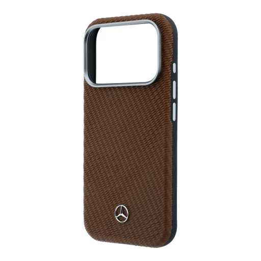 Mercedes PU bőr félborítású MagSafe tok iPhone 17 Pro Max-hoz Camel - 5