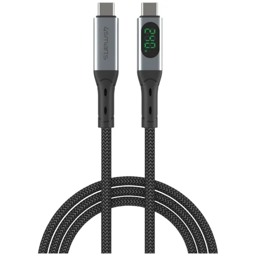 4smarts DigitCord 240W 1,5 m USB4 fekete Type-C USB kábel - 1