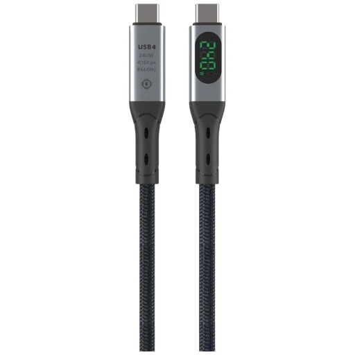 4smarts DigitCord 240W 1,5 m USB4 fekete Type-C USB kábel - 2