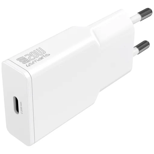 4smarts PDPlug Slim 20W GaN USB-C sieťový nabíjací adaptér + 1,5 m USB-C kábel biely - 2