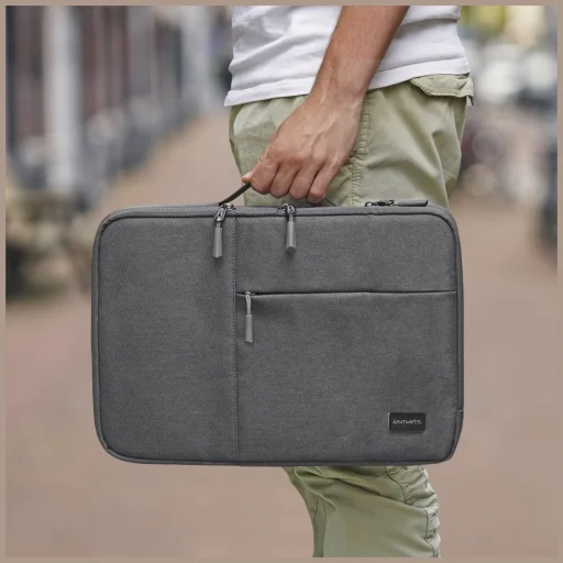 4smarts AirCushion Multi Sleeve 15-palcová taška na notebook sivá - 5