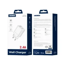 JELLICO sieťová nabíjačka WJ-C59 2.4A 12W 2xUSB + USB-C kábel biela