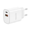 JELLICO sieťová nabíjačka WJ-C60 PD 20W 1xUSB-C + 1xUSB QC3.0 + USB-C - Lightning kábel Biela thumbnail
