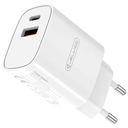 JELLICO sieťová nabíjačka WJ-C60 PD 20W 1xUSB-C + 1xUSB QC3.0 + USB-C - Lightning kábel Biela - 4