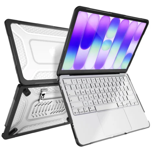 Tech-protect Kevlar Pro Macbook Neo 13 2026 Matná čierna/priehľadná - 4