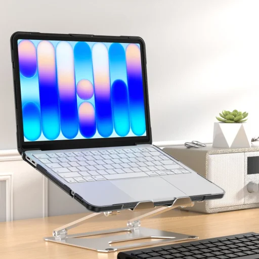 MacBook Neo 13 2026 Tech-Protect Velar matné čierne/priehľadné puzdro - 8