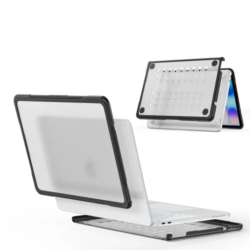 MacBook Neo 13 2026 Tech-Protect Velar matné čierne/priehľadné puzdro - 5