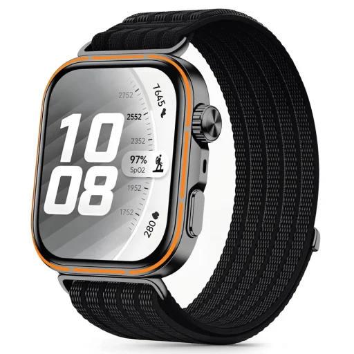 Huawei Watch Fit 3 / 4 / 4 Pro / 5 / 5 Pro Tech-Protect Nylon čierny remienok - 1