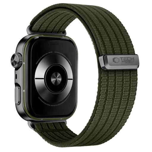 Huawei Watch Fit 3 / 4 / 4 Pro / 5 / 5 Pro Tech-Protect nylonový remienok vojenská zelená - 2