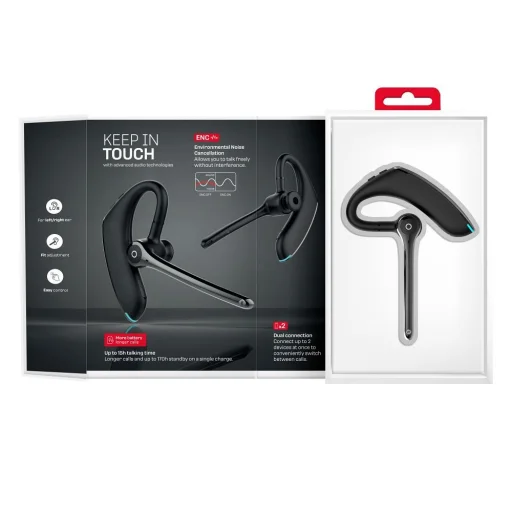 Forcell Orion Plus čierny bezdrôtový mono headset (ENC, Multipoint, BT 6.0 + EDR, 170 mAh) - 12